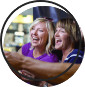 Two women enjoying a game.